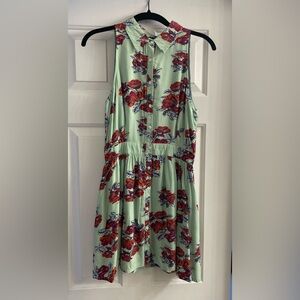 MINKPINK Green and Red Floral Dress